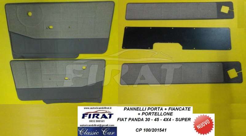 PANNELLI PORTA + FIANCATA + PORTELLONE FIAT PANDA(100/201252)